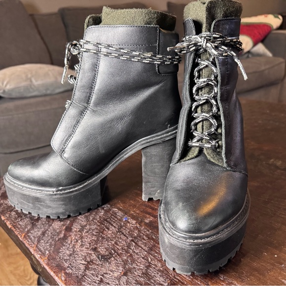 Shellys London Black Heeled Boots - Picture 5 of 8